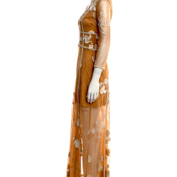 For Love and Lemons Floral Print Sheer Maxi - size Small - Picture 2 of 3